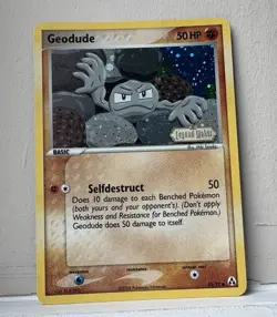 Geodude 53/92 Stamped Holo EX Legend Maker Pokemon TCG Card 2006 English NM-/LP+ - Image 1