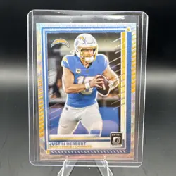 Justin Herbert #109 2025 Panini Donruss Optic Wave Prizm 138/300 Chargers NFL - Image 1