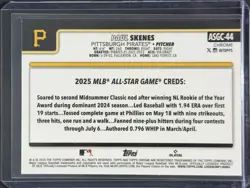 Paul Skenes 2025 Topps Chrome Update - ASG Refractor ASGC-44 Pirates - Image 2