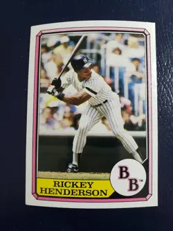 Rickey Henderson NY Yankees 1987 Topps Boardwalk & Baseball NO SLASH RARE ODD - Image 1
