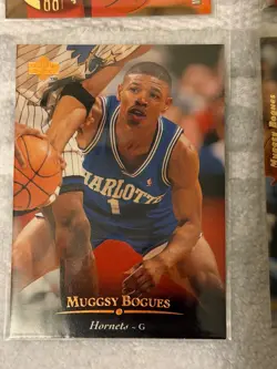 Lot of 16 Muggsy Bogues Basketball Cards, Sleeved, Excellent Condition - Image 4