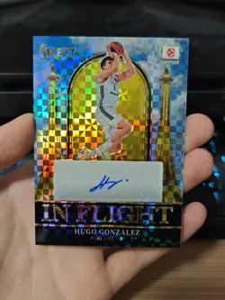 Hugo Gonzalez 2025-26 Select Euroleague Gold In Flight Auto 04/10 Prizm - Image 1