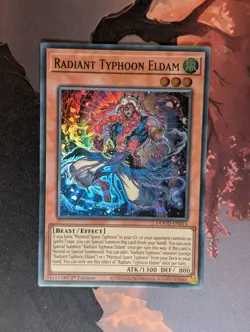 Radiant Typhoon Eldam DOOD-EN013 1st Edition Super Rare YuGiOh TCG Card - Image 1