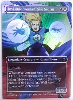Invisible Woman, Sue Storm [New, NM] Borderless *Foil* {Marvel Super Heroes} - Image 1