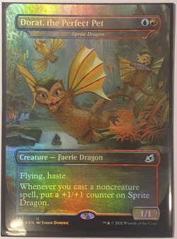 mtg magic dorat the perfect pet Sprite dragon FOIL ENGLISH godzilla - Image 1
