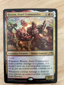 MTG Risona, Asari Commander Kamigawa: Neon Dynasty #233/302 FOIL Rare NM/M - Image 1