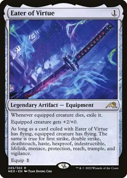 NM Eater of Virtue, MTG, Kamigawa Neon Dynasty, Magic the Gathering, 245 - Image 1