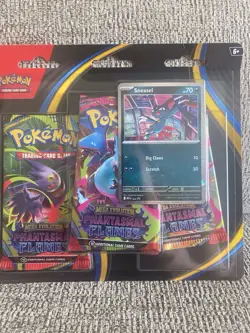 Pokemon TCG Mega Evolution Phantasmal Flames Triple Blister Pack [New & Sealed] - Image 1