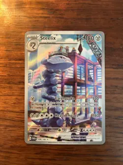 Steelix Pokemon TCG Paradox Rift Illustration Rare Card 208/182 - Image 1