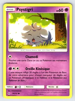Psystigri [Espurr] 79/214 FRENCH 2019 S&M Unbroken Bonds Pokemon Card - Nm/Vlp - Image 1