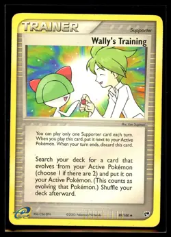 2003 EX - Sandstorm Wally’s Training #89 Non Holo Pokemon Card - Image 1