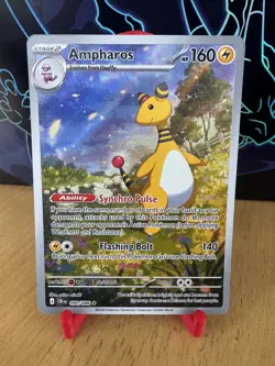 Ampharos 090/086 ME Chaos Rising Holo Full Art Illustration Rare Pokemon NM-MT - Image 1