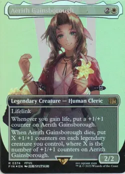 MTG: Final Fantasy: Foil Borderless Aerith Gainsborough: LP Condition - Image 1