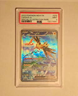 Pokemon 2023 Zapdos ex 202/165 SV 151 Special Illustration Rare Holo PSA 9 - Image 1
