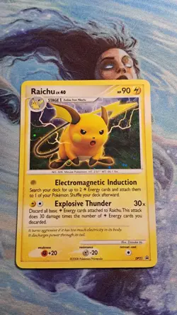 Pokemon TCG Raichu DP21 Diamond & Pearl Promo Holo Stage 1 90 HP Thunder MP/hp - Image 1