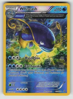 Whiscash 41/160 Rare Primal Clash Pokemon Reverse Holo Near Mint - Image 1
