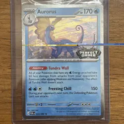 Pokemon Aurorus Perfect Order stamped Promo Barnes and Noble Exclusive - SEALED - Image 1