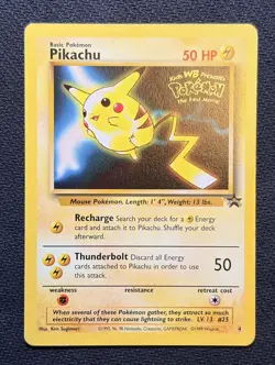 (SW) Pokemon TCG Pikachu #25 Black Star Promo - 1999 - WB The First Movie LP - Image 1