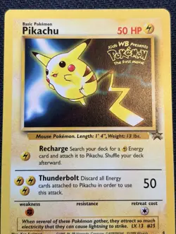(SW) Pokemon TCG Pikachu #25 Black Star Promo - 1999 - WB The First Movie LP - Image 3