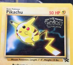 (SW) Pokemon TCG Pikachu #25 Black Star Promo - 1999 - WB The First Movie LP - Image 5