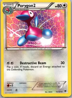 Porygon2 73/101 Uncommon Plasma Blast Pokemon Lightly Played - Image 1