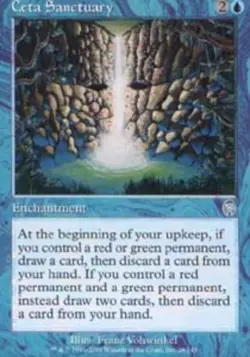 1x Ceta Sanctuary - Foil Moderate Play MTG Magic - Kid Icarus - - Image 1