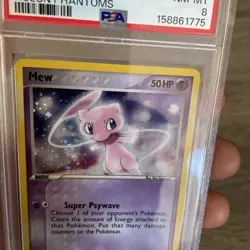 2006 Mew 111/110 Holon Phantoms Secret Rare Holo PSA 8 SWIRLS - Image 3