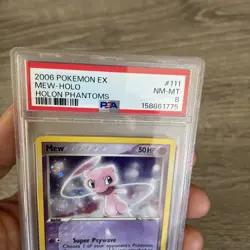 2006 Mew 111/110 Holon Phantoms Secret Rare Holo PSA 8 SWIRLS - Image 5
