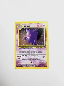Pokemon TCG Gengar Fossil Holo Card 5/62 Unlimited Rare Vintage WOTC 1999 - Image 1