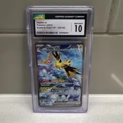 CGC 10 Zapdos ex SIR 202/165 Sv Scarlet & Violet 151 2023 Holo - Image 1