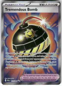 Tremendous Bomb 113/084 Ultra Rare Pitch Black Pokemon Holo Near Mint - Image 1