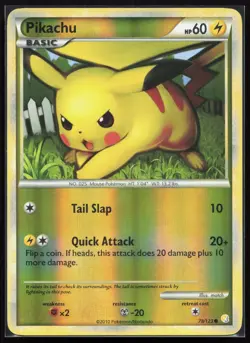 #2 Pikachu 78/123 HeartGold SoulSilver HGSS 2010 Reverse Holo Pokemon Card TCG - Image 1