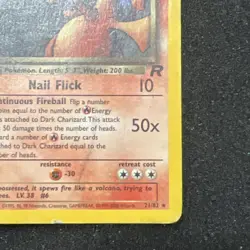 Pokemon TCG Dark Charizard 21/82. HP-DMG - Image 4