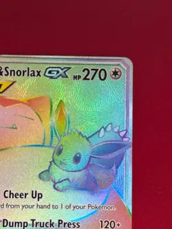 Pokemon TCG Eevee & Snorlax GX SM Team Up 191/181 Secret Rare Full Art Holo (NM) - Image 4