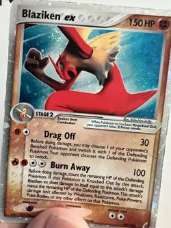 Pokemon TCG Blaziken ex 90/100 with SWIRL Crystal Guardians Holo Rare MP/HP - Image 2
