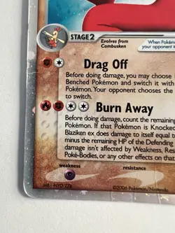 Pokemon TCG Blaziken ex 90/100 with SWIRL Crystal Guardians Holo Rare MP/HP - Image 3