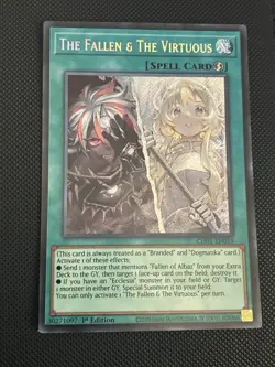 Yugioh! - The Fallen & The Virtuous (Secret Rare) CH01-EN019 1st Edition - NM - Image 1
