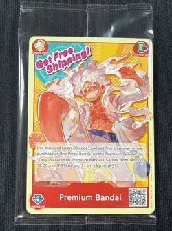 One Piece Card Game Premium Bandai Monkey D. Luffy Free Shipping Promo SEALED - Image 1
