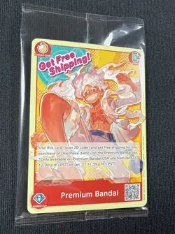 One Piece Card Game Premium Bandai Monkey D. Luffy Free Shipping Promo SEALED - Image 2