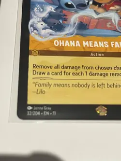 Disney Lorcana Ohana Means Family 32/204 Legendary - Image 4