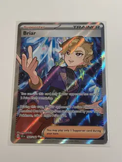 Briar Stellar Crown Holo Card 163/142SV07 Near Mint Condition - Image 1