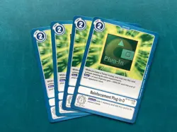 Reinforcement Plug-In 0 BT10-109 Playset Xros Encounter Digimon Card Game x4 - Image 1