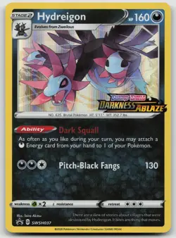 Hydreigon - (Prerelease) Promo SWSH: Sword & Shield Promo Cards SWSH037 Holo NM - Image 1
