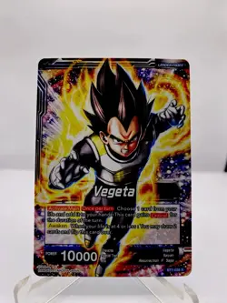 Dragon Ball Super CCG Super Saiyan Blue Vegeta BT1-028 R Rare Foil Anime Card - Image 2