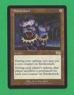 1998 Magic the Gathering - Smokestack - Urza's Saga MTG - Image 1