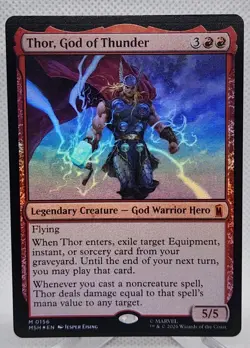 Thor, God of Thunder [FOIL] Marvel Super Heroes MTG Magic: the Gathering - Image 1