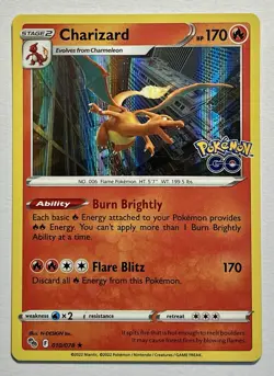 Charizard 010/078 (LP) Holo Rare Sword & Shield: Pokemon GO 2022 Pokemon Card - Image 1