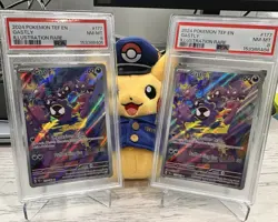 (2) Slabs - Pokemon Gastly Rare Temporal Forces 177/162 ** PSA 8 ** Sequential - Image 5