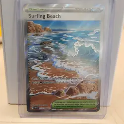Pokemon TCG Surfing Beach 114/159 Chaos Rising Trainer Stadium Holo English - Image 1