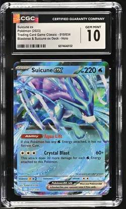 Suicune EX 010/034 Blastoise & Deck Holo Pokemon CGC 10 Gem Mint - Image 1